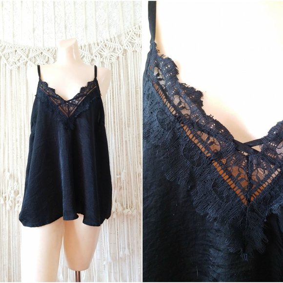 torrid Tops - torrid Strappy Lace Silky Gothic Camisole Cami 00X